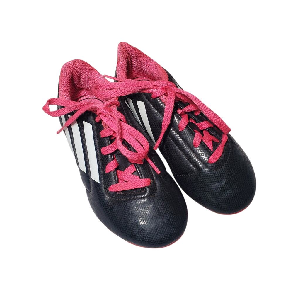 Adidas Conquisto FG J Youth Soccer Cleats Black Pink Lace Up Kids 12 Athletic